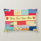 Coussins Décoratifs Texte personnalisé Saint-Valentin | Patchwork colo (Devant)