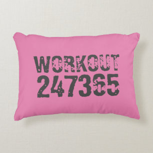 Coussins Décoratifs Texte usé et rayé Workout 247365 rose