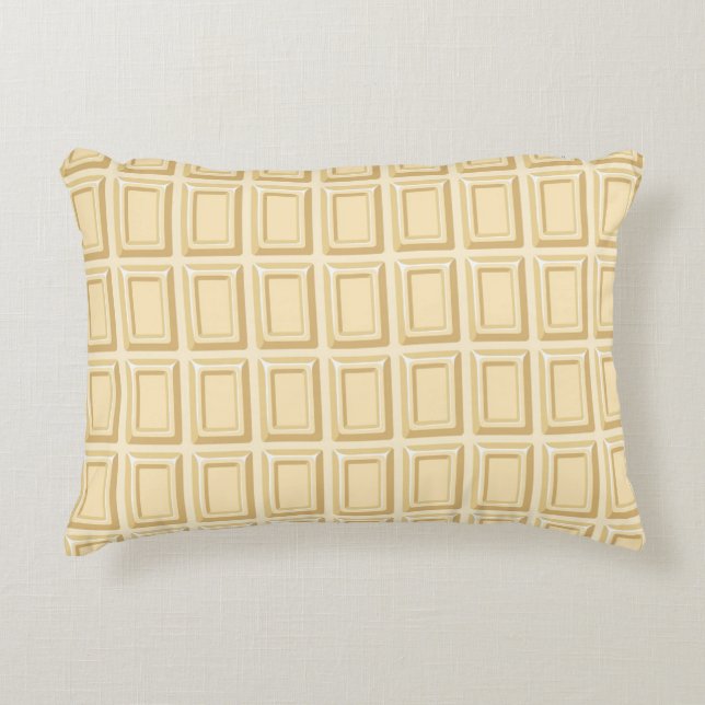 Coussins Décoratifs Texture blanche de barre de chocolat (Devant)