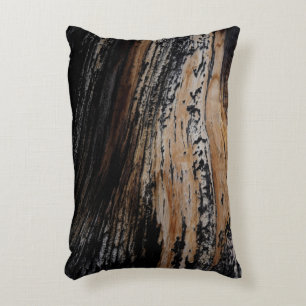 Coussins Décoratifs Texture d'écorce d'arbre brûlé