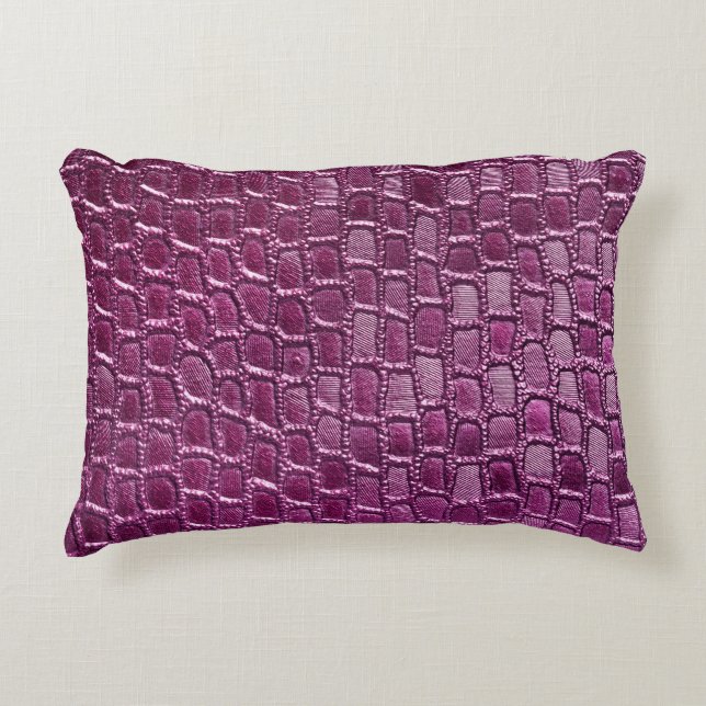 Coussins Décoratifs Texture en cuir violet (Devant)