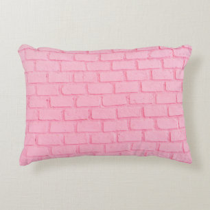 Coussins Décoratifs Texture murale arrière - plan en brique rose paste