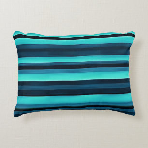 Coussins Décoratifs Texture rayée bleue