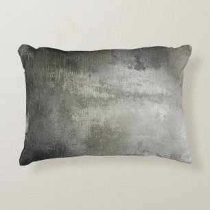 Coussins Décoratifs texturisé noir et blanc grunge abstrait d'art