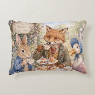 Coussins Décoratifs Thé de l'après-midi classique lapin canard renard