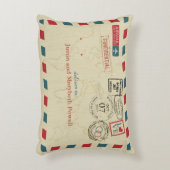 Coussins Décoratifs Thème Voyage Mariage Airmail (Devant(Vertical))