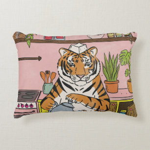 Coussins Décoratifs Tigre faisant du thé