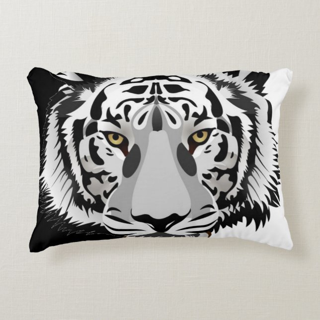 Coussins Décoratifs Tigre noir blanc (Devant)
