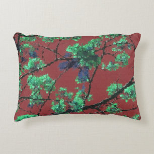 Coussins Décoratifs Tissu floral, rouge