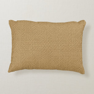 Coussins Décoratifs Tissu Naturel Imprimé Toile de Jute Texturé sans C