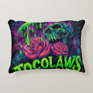 Coussins Décoratifs TOCOCLAWS Faucheuse Crâne Slime Rose Horreur