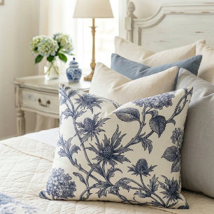 Coussins Décoratifs Toile Botanique Hydrangea & Holly de Mer