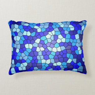 Coussins Décoratifs Tons de verre de couleur bleue par Shirley Taylor