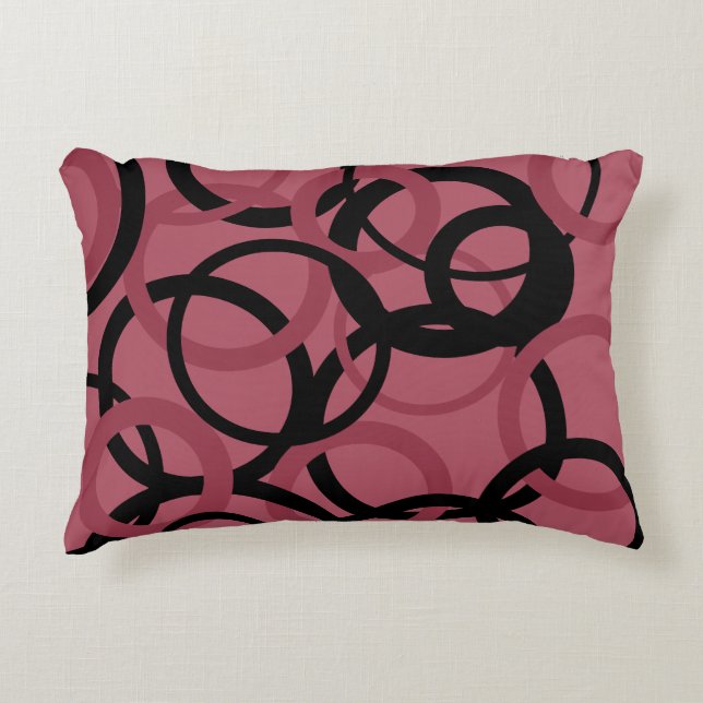 Coussins Décoratifs Topaz fumé et cercles noirs (Devant)