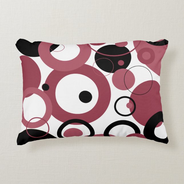 Coussins Décoratifs Topaz fumé et cercles noirs (Devant)