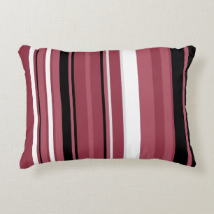 Coussins Décoratifs Topaze Fumée et Rayures Noires