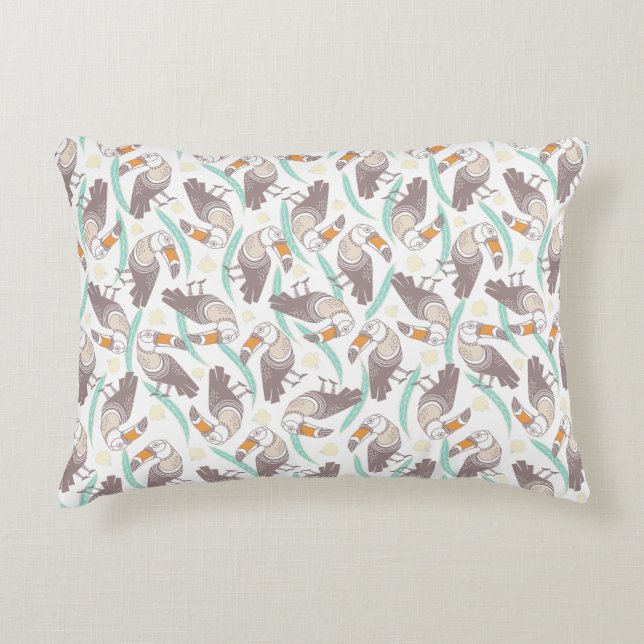 Coussins Décoratifs Toucans exotiques tendance (Devant)
