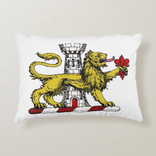 Coussins Décoratifs Tour Lion Fleur de Lis Crest Emblem C