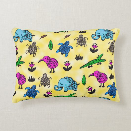 Coussins Décoratifs Tourbillon d'animaux (Devant)