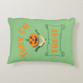 Coussins Décoratifs Tracer ou traiter les os croisés Halloween visage  (Dos)