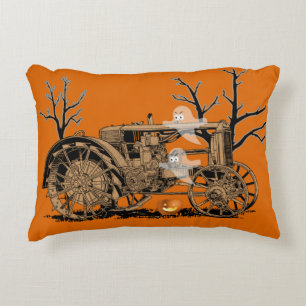 COUSSINS DÉCORATIFS TRACTEUR AGRICOLE ANTIQUE HALLOWEEN GHOST FERME CI