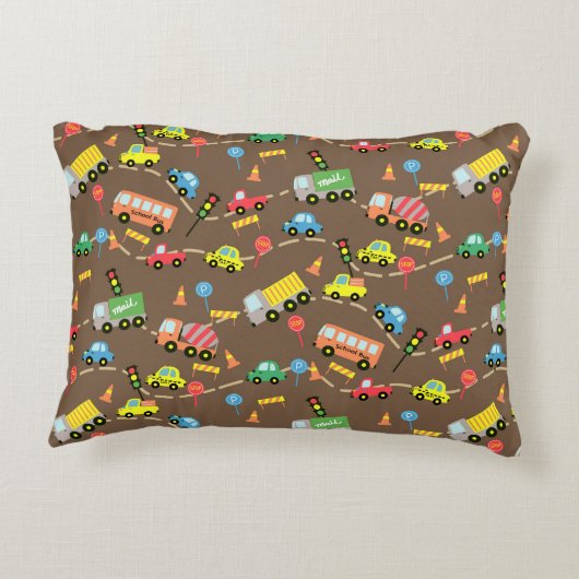 Coussins Décoratifs Transport Boys Brown (Dos)