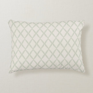 Coussins Décoratifs Trellis Diamanté en Sauge en Réseau de Fougère