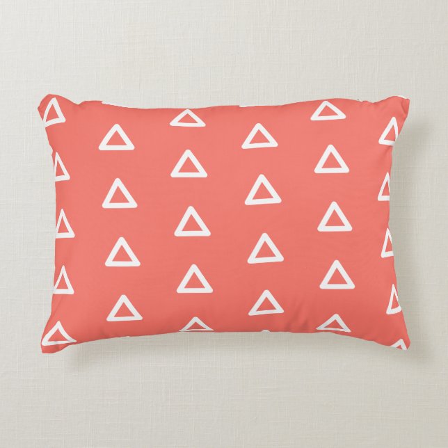Coussins Décoratifs Triangle moderne Motif Coral blanc Cute Lumbar (Devant)