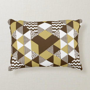 Coussins Décoratifs Triangle transparent : mode doré géométrique.