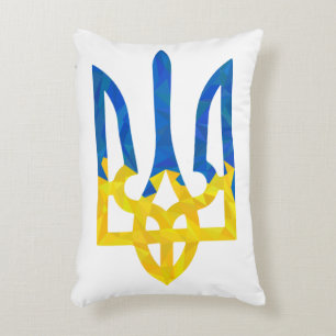 Coussins Décoratifs Trident ukrainien polygonal faible