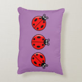 Coussins Décoratifs Trois petits Ladybugs - Polyester brossé (Dos(Vertical))