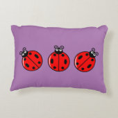 Coussins Décoratifs Trois petits Ladybugs - Polyester brossé (Dos)