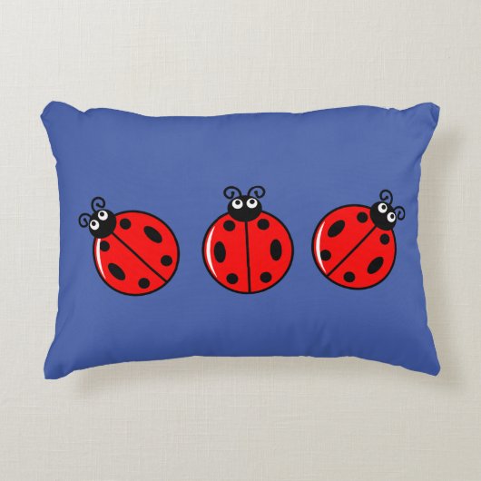 Coussins Décoratifs Trois petits Ladybugs - Polyester brossé (Devant)