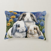 Coussins Décoratifs Trois petits lapins de lop (Dos)