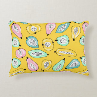 Coussins Décoratifs Tropical fruits print pattern illustration