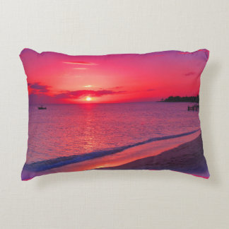 Coussins Décoratifs Tropical Pink Sunset Throw Pillow