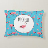 Coussins Décoratifs Tropical Summer Pink Flamingo Pattern (Dos)