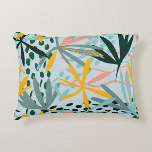 Coussins Décoratifs Tropical texture transparente avec feuilles de pal