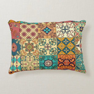 Coussins Décoratifs Tuiles portugaises : motif sans couture de style A