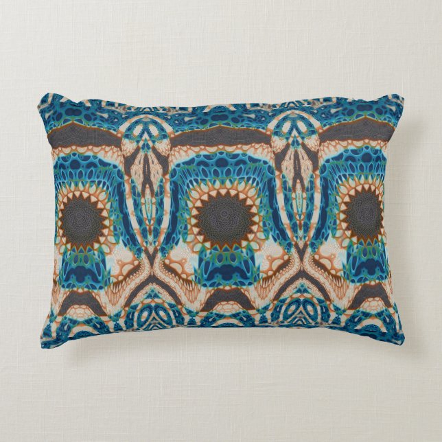 Coussins Décoratifs Turquoise Gold Sun Southwestern Art (Devant)