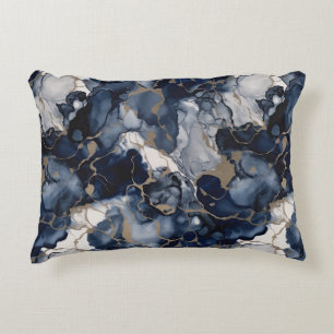 Coussins Décoratifs Twilight Navy bleu et gris avec l'or antique