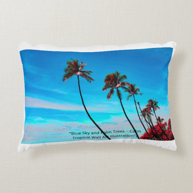 Coussins Décoratifs Two Palm Trees Wall Art | Tropical Minimalist (Devant)