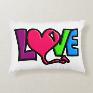 Coussins Décoratifs Typographie d'art du mot Amour