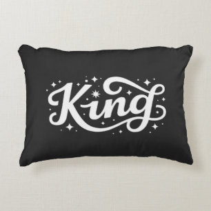 Coussins Décoratifs Typographie élégante royale sans couronne du roi S