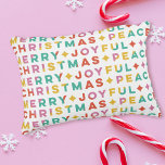 Coussins Décoratifs Typographie moderne Gras Noël<br><div class="desc">Des voeux de Noël audacieux,  lumineux et modernes qui ajouteront de la couleur et de la joie à votre maison pendant les vacances.</div>