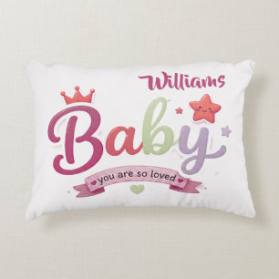 Coussins Décoratifs Typographie personnalisée pour bébé mignon