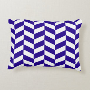 Coussins Décoratifs Ultramarine Bleu Herringbone