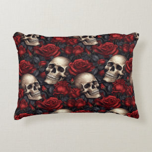Coussins Décoratifs Un crâne et une série Rose 10
