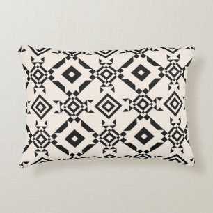 Coussins Décoratifs Un ornement ethnique moderne. Blanc noir vintage g