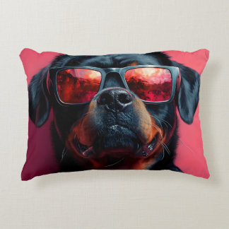 Coussins Décoratifs Un rottweiler cool avec des lunettes de soleil
